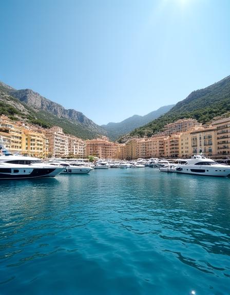 Vue sur la mer de Monaco et la Riviera Française