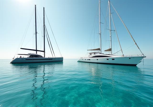 Comparaison entre yacht à voile et yacht à moteur